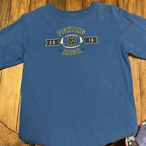 Notre Dame Fighting Irish Youth Lg Blue Cotton T shirt